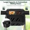 Tumbling Compost Bin Outdoor 360¬∞ Rotatable Tumbling Composter - Black - Garden Supplies