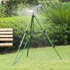 360 Degree Rotation Impact Sprinkler on Tripod Base Set of 2 - Green - S