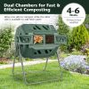 Tumbling Compost Bin Outdoor 360¬∞ Rotatable Tumbling Composter - Green - Garden Supplies