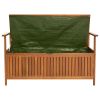 Wooden Outdoor Storage Bench Large Deck Box, Entryway Storage Bench with Inner Waterproof Dustproof Lining for Patio Garden Balcony Yard, Natural Wood