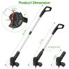 Electric Cordless Grass Trimmer Rechargeable Grass String Trimmer Garden Weed Cutter Lawn Mower 2A Battery with 5 Blades - Grass Trimmer