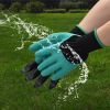 Gardening Gloves With Claws; Waterproof And Breathable Garden Gloves For Digging And Planting; Outdoor Tool Accessories - 1 Pair With 4claws