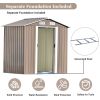 Patio 6ft x4ft Bike Shed Garden Shed; Metal Storage Shed with Adjustable Shelf and Lockable Door; Tool Cabinet with Vents and Foundation for Backyard;