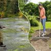 Floating Weed Landscape Rake with Foam Floats for Lawn Care and Pond - As pic show - Style A