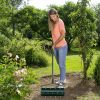 Garden Manual Lawn Aerator with Detachable Handle - Green - 18 inches