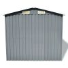 Garden Storage Shed Gray Metal 80.3"x52"x73.2" - Grey