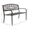 Garden Bench with Elegant Bronze Finish and Durable Metal Frame - Bronze