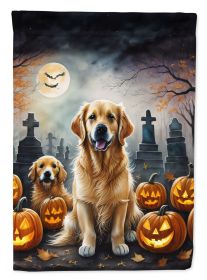 Golden Retriever Spooky Halloween Garden Flag Mailbox Flag Decorative Yard Flag Banner Outside Patio Artwork Yard Flower Beds, Garden Size, Multicolor (Default: Default)