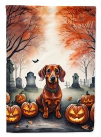 Dachshund Spooky Halloween Garden Flag Mailbox Flag Decorative Yard Flag Banner Outside Patio Artwork Yard Flower Beds, Garden Size, Multicolor (Default: Default)