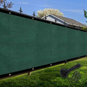 Artpuch Privacy Fence Screen Dark Green Customized Outdoor Mesh Panels for Backyard, Balcony,Patio,Construction Site with Zip Ties (Color: Dark Green, size: 5x234 ft)